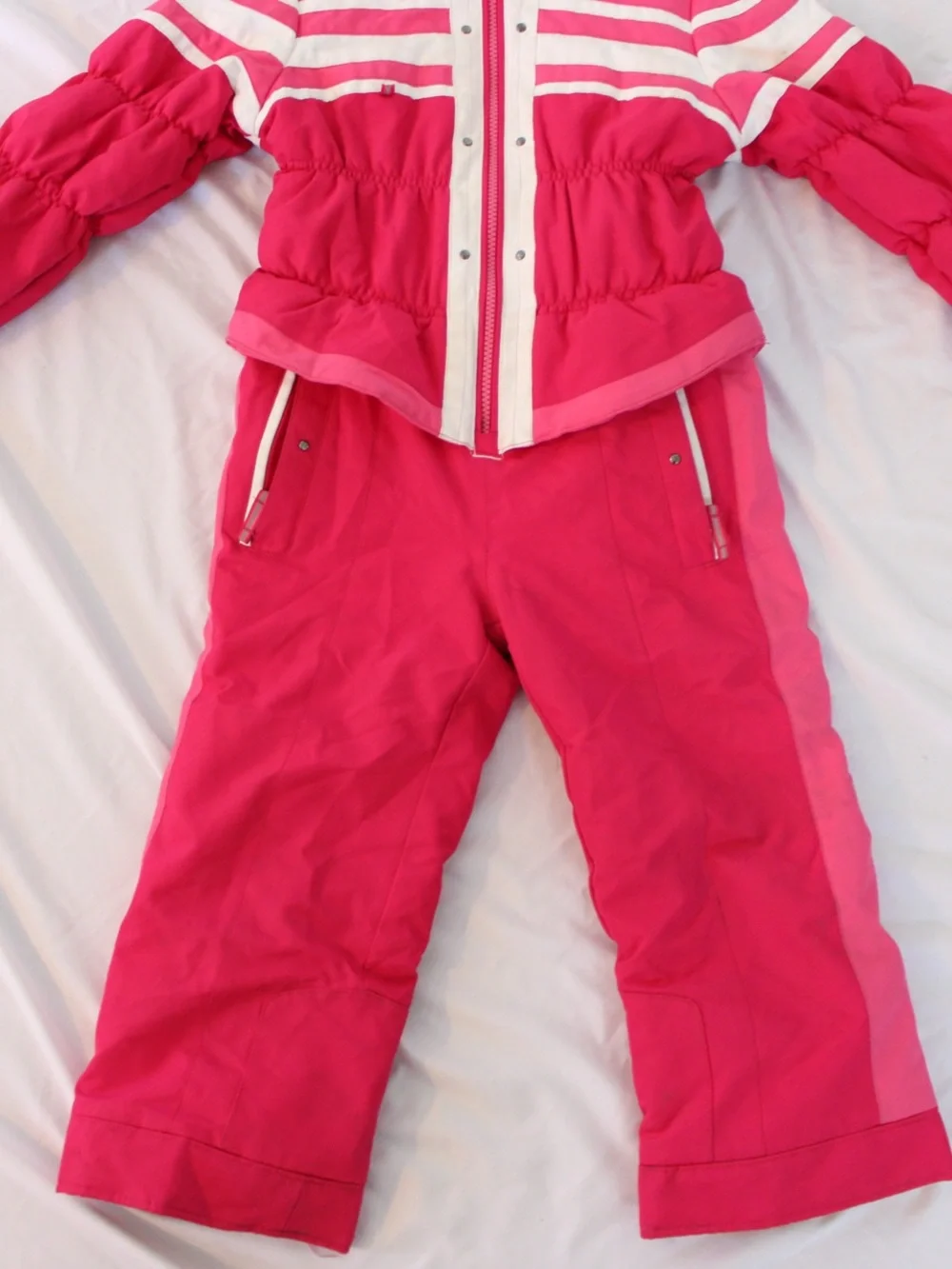 Obermeyer Girls Snowsuit Size 5 Pink Ski Suit I-Grow